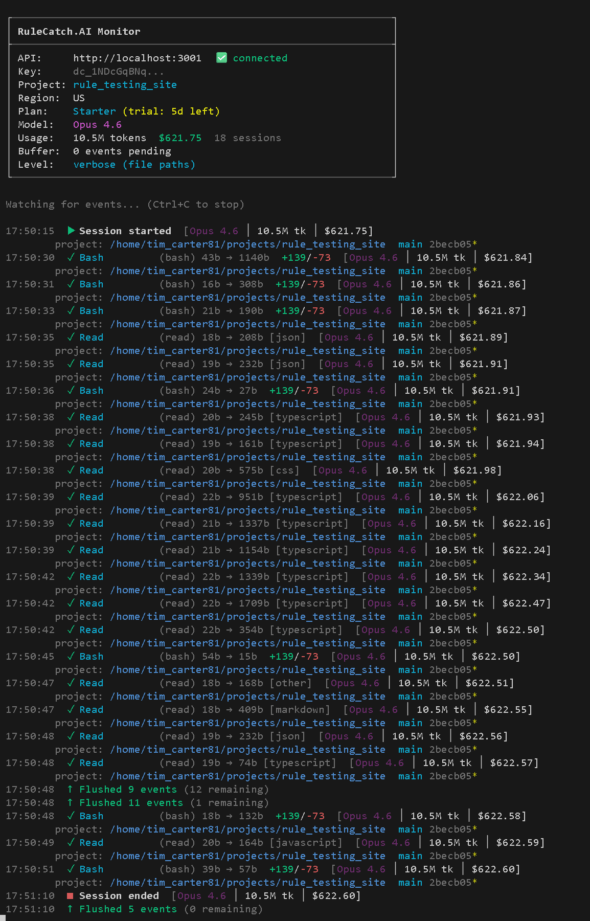 AI-Pooler Monitor Output